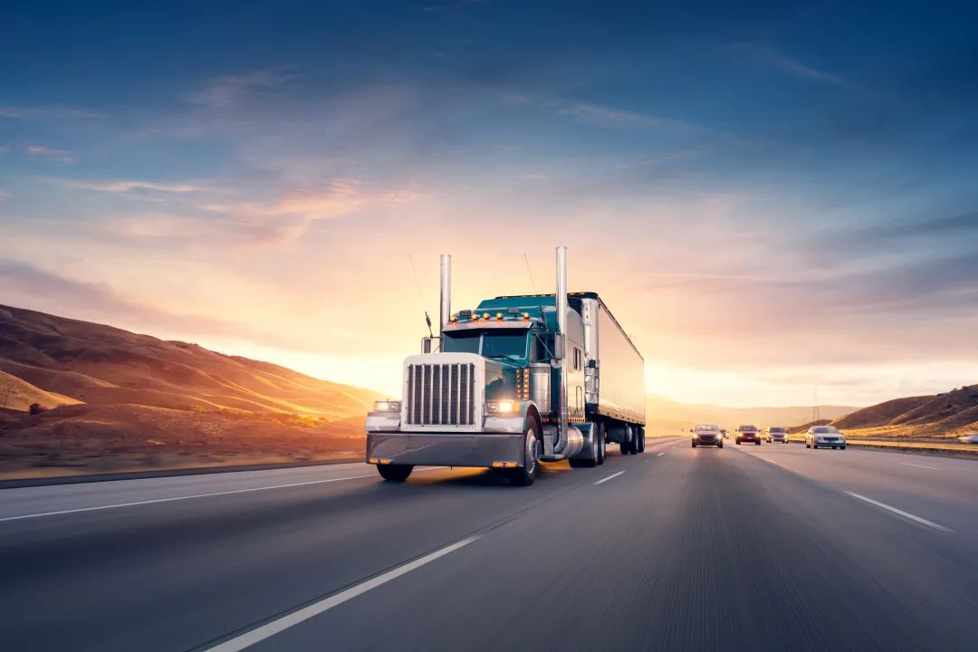 Truck on highway